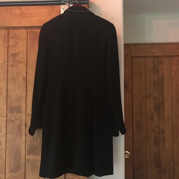 Black Peacoat With White Stitching - Picture 4 of 4